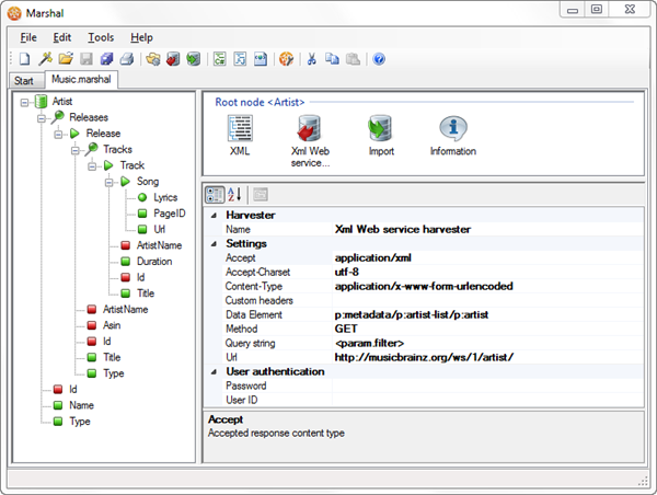 XML Web Service Harvester