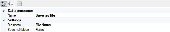 Save as file data processor properties
